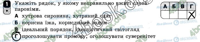 ГДЗ Українська мова 10 клас сторінка Вар.2 (1)